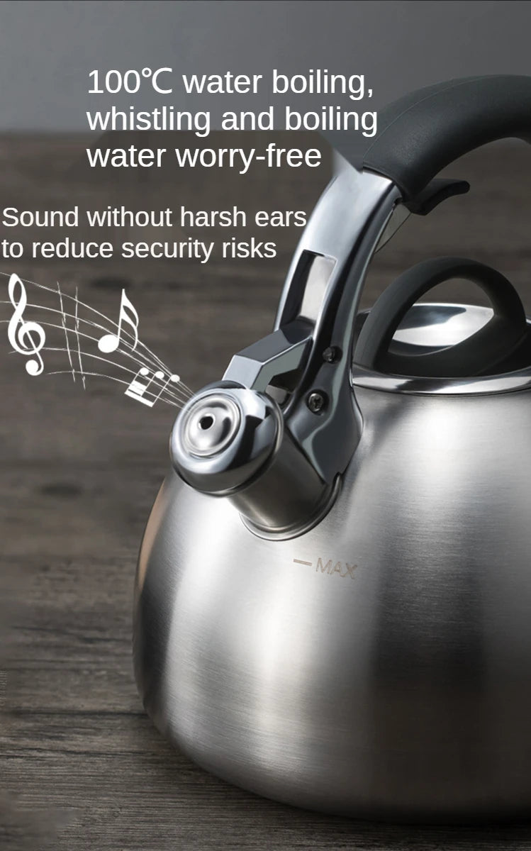 Sarah 2.5L Whistling Kettle 304 Stainless Steel