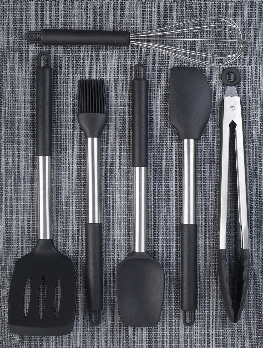 Martha Black Silicone Utensils Set