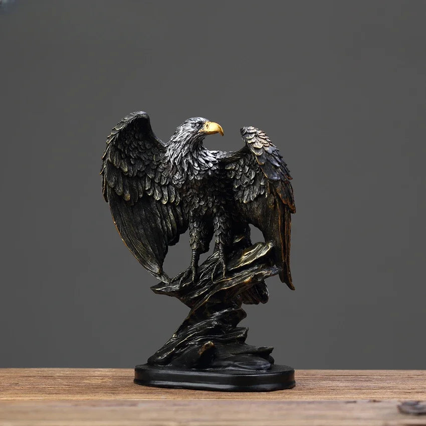 Ismo Black Eagle Figurine Resin
