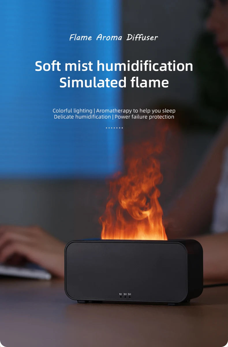 LumiFlame Mini Desktop Aromatherapy Diffuser & Humidifier